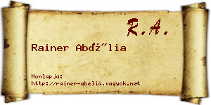 Rainer Abélia névjegykártya